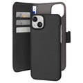 Étui Portefeuille iPhone 15 Magnétique Puro 2-en-1 (Emballage ouvert - Bulk) - Noir