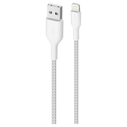 Câble USB-A / Lightning ultra résistant de Puro Fabric - 1,2m, 2,4A, 12W - Blanc