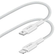Puro Fabrik Câble de charge et de synchronisation USB-C / Lightning - 1,2 m - blanc