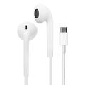 Casque stéréo USB-C intra-auriculaire Puro Icon avec microphone - Blanc