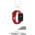 Bracelet en Silicone Puro Icon Apple Watch Séries 7/SE/6/5/4/3/2/1 - 45mm/44mm/42mm - Rouge