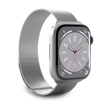 Bracelet Apple Watch Series 10/9/8/SE (2022)/7/SE/6/5/4/3/2/1 Puro Milanese - 42mm/41mm/40mm/38mm - Argenté