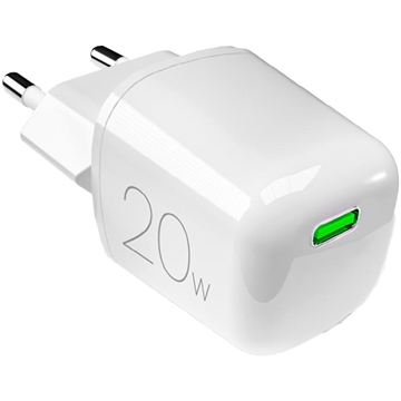 Chargeur mural USB-C GaN MiniPro de Puro - 20W - Blanc