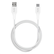 Câble USB-A/USB-C Puro Plain - 1m, 15W - Blanc