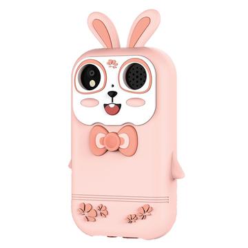 Q13 Jouet d\'apprentissage pour enfants avec appareil photo et jeux - Lapin rose