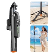 Q625 Quadripode/Perche à selfie avec suivi IA Bluetooth - 1.83m - Noir