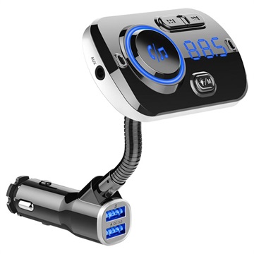 Chargeur Voiture QC3.0 / Transmetteur FM Bluetooth avec RGB BC49AQ - Noir
