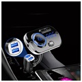 Chargeur Voiture QC3.0 / Transmetteur FM Bluetooth avec RGB BC49AQ - Noir