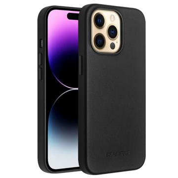 Coque iPhone 14 Pro en Cuir Qialino Premium Mag