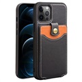 Etui en Cuir iPhone 12 Pro Max Qialino Business Style - Noir