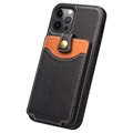 Etui en Cuir iPhone 12 Pro Max Qialino Business Style - Noir