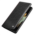 Etui Portefeuille Samsung Galaxy S21 Ultra 5G en Cuir Qialino Classic - Noir