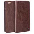 Etui Portefeuille en Cuir Qialino Classic pour iPhone 6 Plus / 6S Plus - Marron