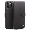 Étui Portefeuille iPhone 12 Pro Max en Cuir Qialino Commercial - Noir