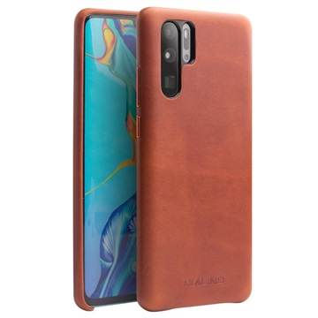 Coque en Cuir Huawei P30 Pro Qialino Premium - Marron