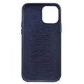 Coque iPhone 12/12 Pro en Cuir Qialino Premium - Bleu