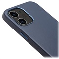 Coque iPhone 12 Mini en Cuir Qialino Premium - Bleu