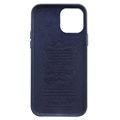Coque iPhone 12 Mini en Cuir Qialino Premium - Bleu