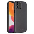 Coque iPhone 12 Mini en Cuir Qialino Premium - Noir