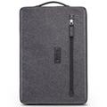 Housse pour ordinateur portable Qialino en nano-textile résistant à l'eau avec poignée et sangle - 15" - Gris