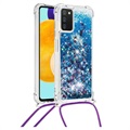 Coque Samsung Galaxy A03s en TPU - Série Quicksand - Bleue