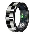 Bague intelligente R9 Premium en acier inoxydable avec étui de chargement - Taille : 8/18.1mm