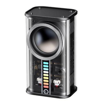 REMAX RB-M68 Clear Mecha Enceinte sans fil portable Mini 3D Subwoofer Enceinte Bluetooth - Noir