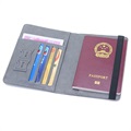 Portefeuille de Voyage / Étui pour Passeport à blocage RFID - Gris
