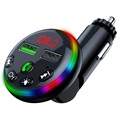 Émetteur FM Bluetooth RGB LED / Chargeur Voiture F13 avec 2x USB