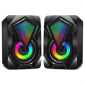 Haut-Parleurs de Jeu Stéréo RVB X2 - 2x3W - Noir