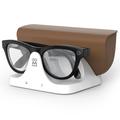 Station de charge rapide magnétique 2 en 1 AMVR CD3 Ray-Ban Meta Lunettes IA Gen 1/Gen 2 - Blanc