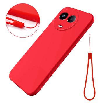 Coque Realme 11/11x en Silicone Liquide - Rouge