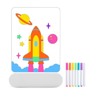 Planche à dessin LED effaçable rechargeable avec 7 crayons de couleur