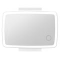 Miroir de maquillage LED rechargeable pour pare-soleil de voiture - Blanc