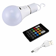 Ampoule RVB rechargeable avec télécommande et minuterie