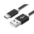 Reekin Câble USB-A / USB-C tressé en nylon - 2A, 1m - Noir