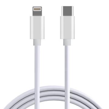 Reekin Câble Quick Charge USB-C / Lightning - 2.4A, 1m - Blanc