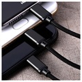 Câble USB 3-en-1 Remax Gition - Lightning, Type-C, MicroUSB - Noir