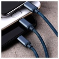 Câble USB 3-en-1 Remax Gition - Lightning, Type-C, MicroUSB - Bleu