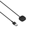 Câble de charge de remplacement pour Fitbit Versa 4/Versa 3/Sense/Sense 2/Ace LTE - Noir