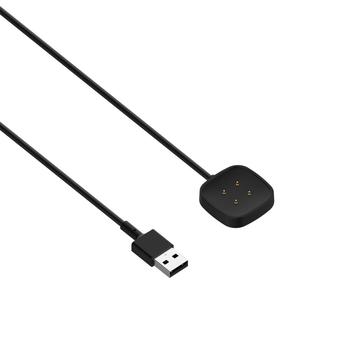 Câble de charge de remplacement pour Fitbit Versa 4/Versa 3/Sense/Sense 2/Ace LTE - Noir