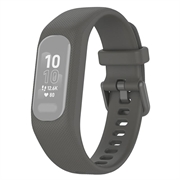 Bracelet en Silicone de Rechange Garmin Vivosmart 5 avec Cadre Intégré - Gris