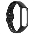 Bracelet en Silicone de Rechange avec Cadre Intégré Samsung Galaxy Fit 2 - Noir