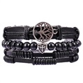 Retro Braided Rope Chain Bracelet for Men - Black