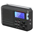 Radio rétro à ondes courtes avec réveil SY-7700 - Noir