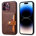 Étui iPhone 15 Pro Max avec Portefeuille - Retro Style