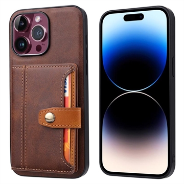 Étui iPhone 15 Pro Max avec Portefeuille - Retro Style