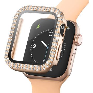 Coque Apple Watch 3/2/1 en Décorative Strass avec Protecteur d\'écran - 42mm - Rose Doré