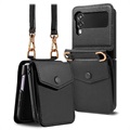 Etui en Cuir Samsung Galaxy Z Flip3 5G Ringke Folio Signature - Noir