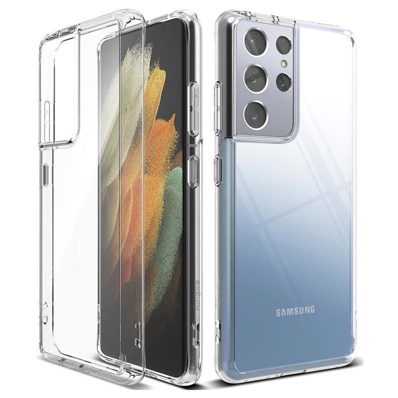 هيماني Coque Hybride Samsung Galaxy S21 Ultra 5G Ringke Fusion - Transparente